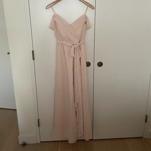 BHLDN Blush off the shoulder Bridesmaid Dress